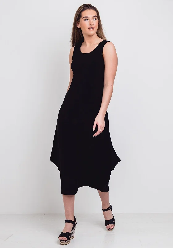 Naya Flared Hem Jersey Maxi Dress, Black