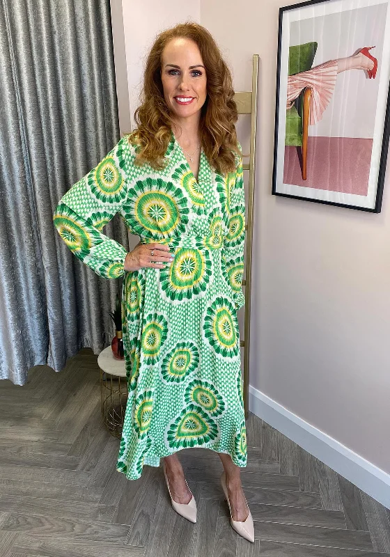 Seventy1 One Size Two Way Printed Maxi Dress, Green Multi