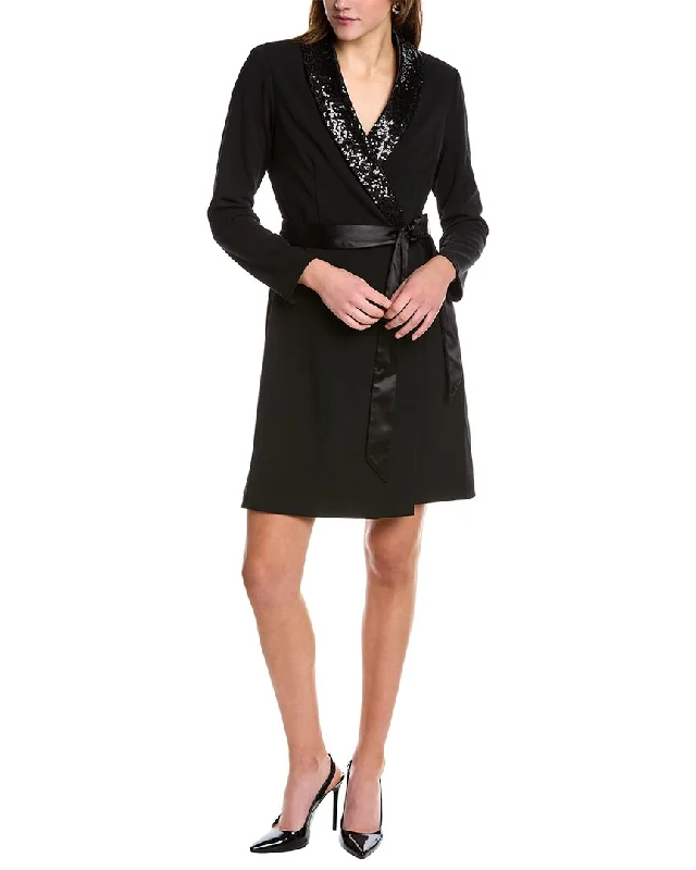 Adrianna Papell Faux Wrap Blazer Dress