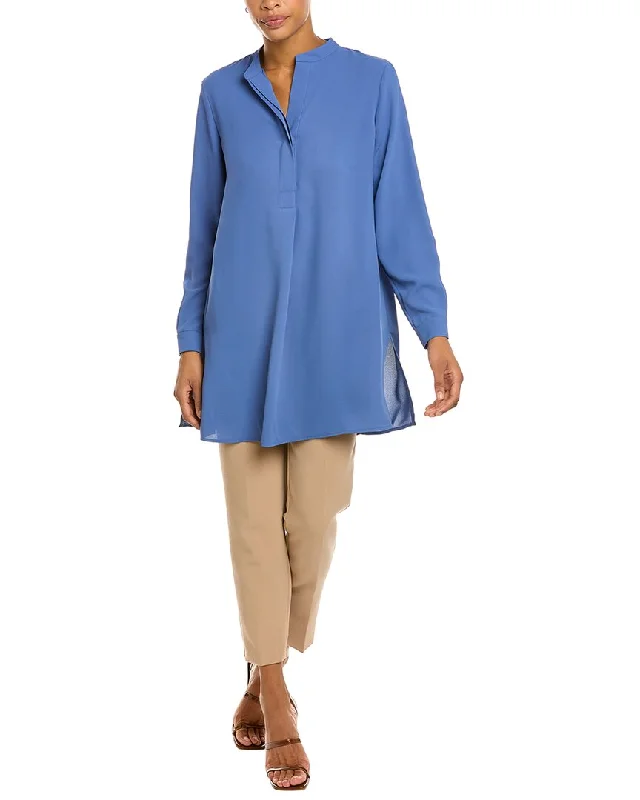 Anne Klein Crepe Tunic Shirtdress