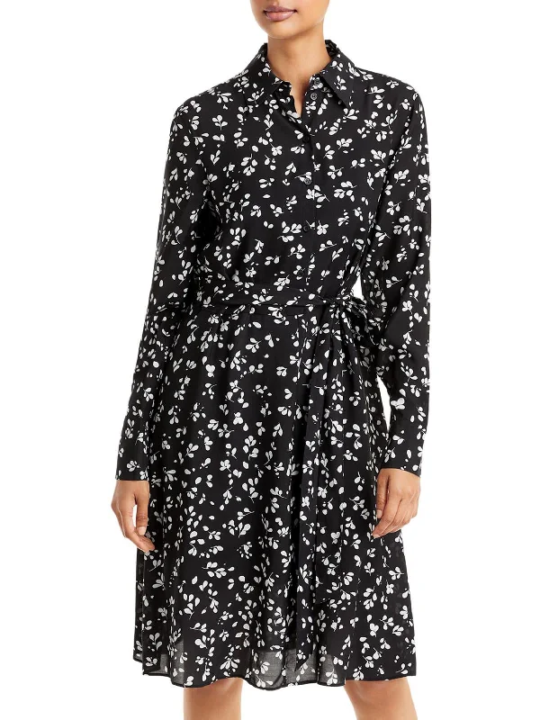 Devitta Womens Floral Long Sleeve Shirtdress
