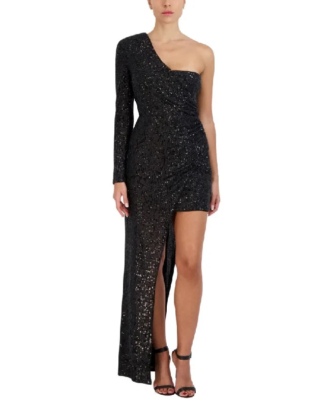 FAUX WRAP ASYMMETRICAL GOWN