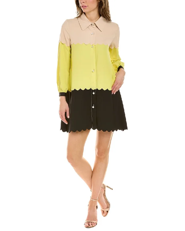 Gracia Colorblocked Shirtdress