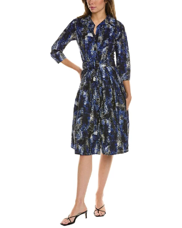 Samantha Sung Audrey 1 3/4-Sleeve Shirtdress