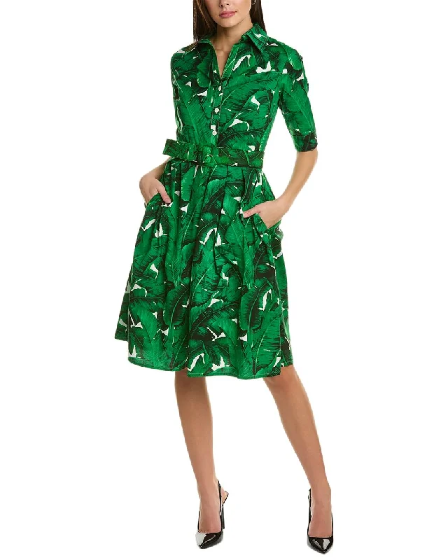 Samantha Sung Audrey 1 3/4-Sleeve Shirtdress