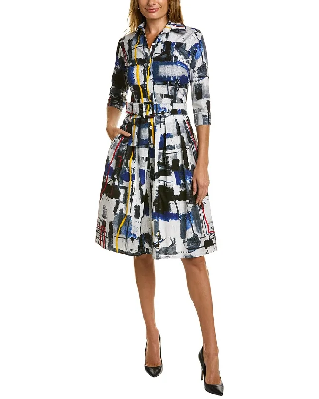 Samantha Sung Audrey 1 3/4-Sleeve Shirtdress