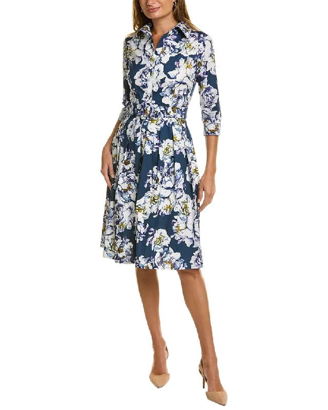 Samantha Sung Audrey 1 3/4-Sleeve Shirtdress