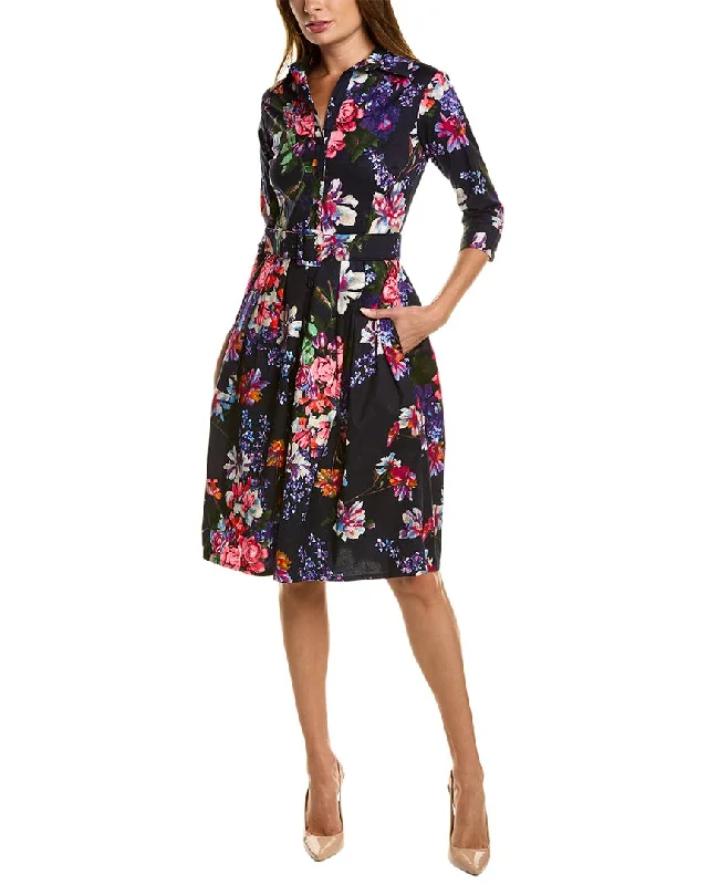 Samantha Sung Audrey 1 3/4-Sleeve Shirtdress