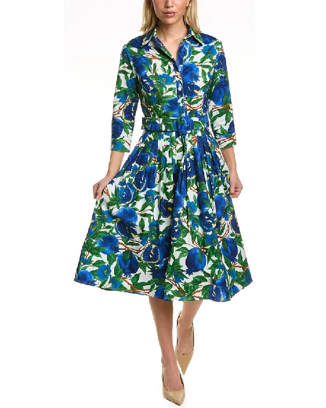 Samantha Sung Audrey 2 3/4-Sleeve Shirtdress