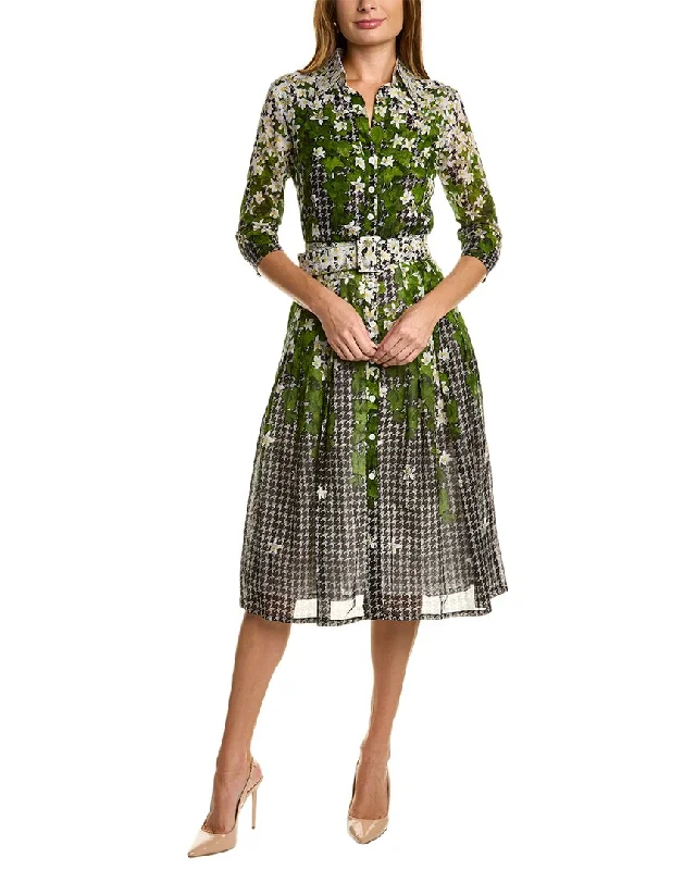 Samantha Sung Audrey 2 3/4-Sleeve Shirtdress