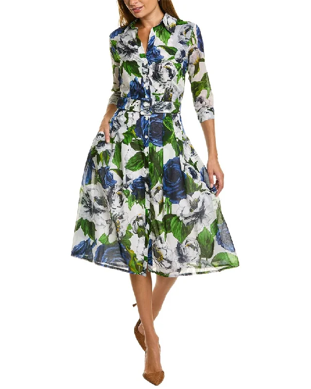 Samantha Sung Audrey 3 Silk Shirtdress