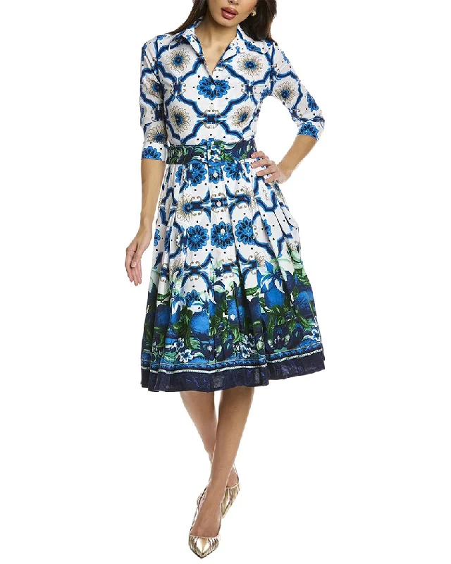Samantha Sung Patricia Wool & Silk-Blend Shirtdress