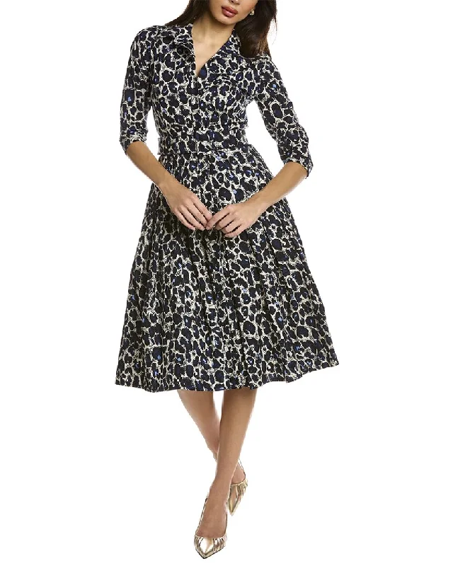 Samantha Sung Patricia Wool & Silk-Blend Shirtdress