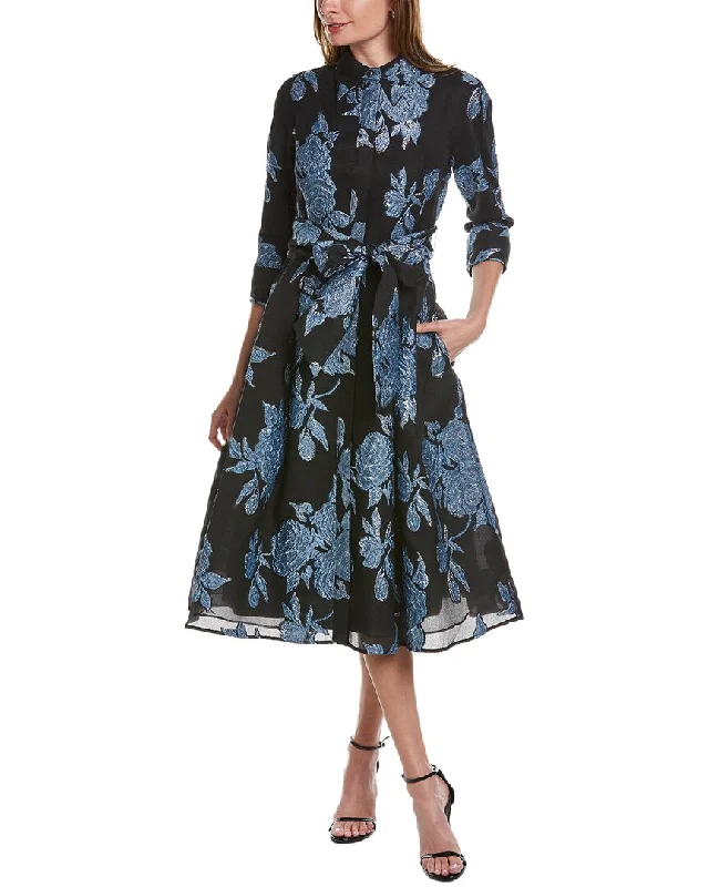 Teri Jon by Rickie Freeman Jacquard Shirtdress