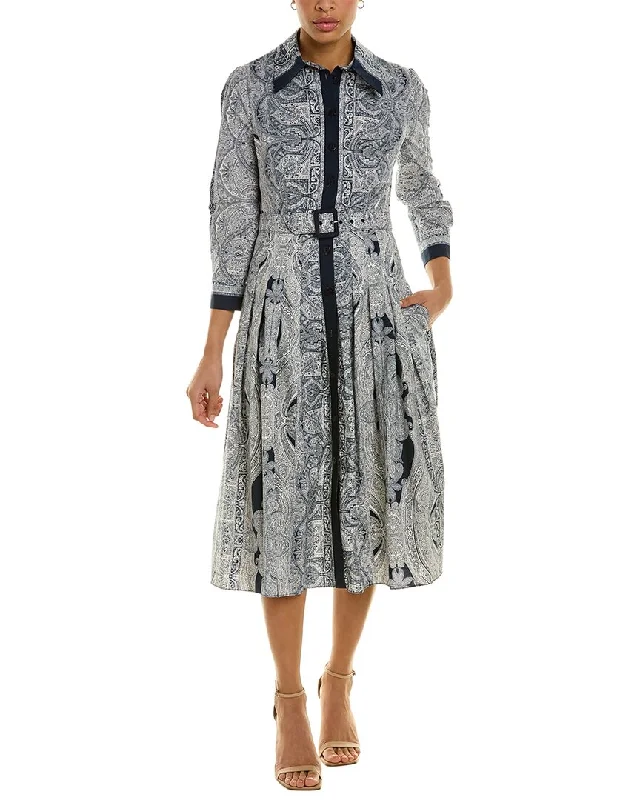 Teri Jon by Rickie Freeman Paisley Shirtdress
