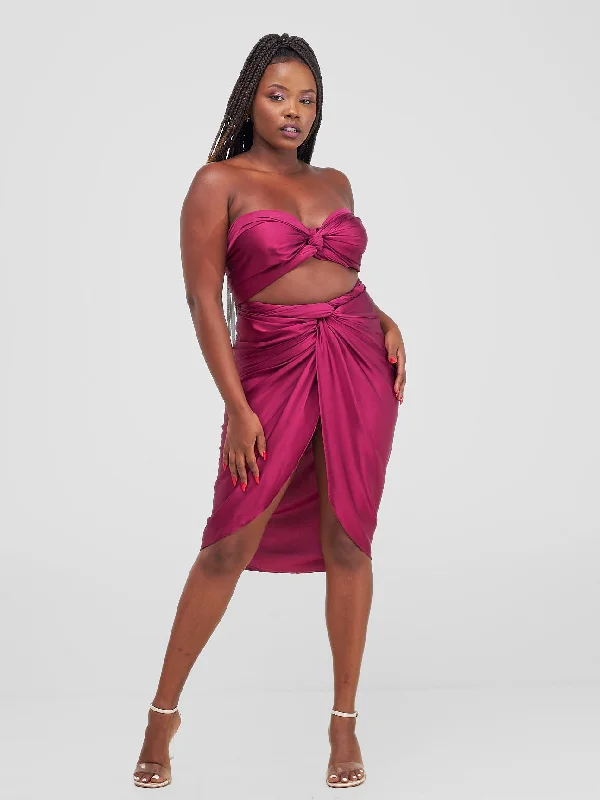 Shani Sarong Wrap - Burgundy