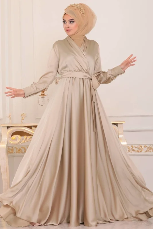 Criss Cross Satin Gown