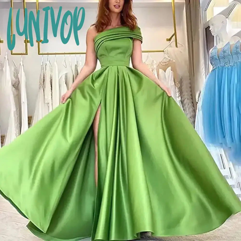 Lunivop Side Slit Off Shoulder Dress For Women Sexy High Waist Bodycon Long Cupcake Dress Femme Party Elegant Slim Evening Dress