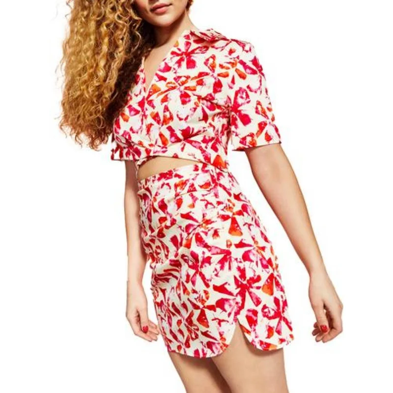 Royalty By Maluma Womens Gathered Short Mini Skirt
