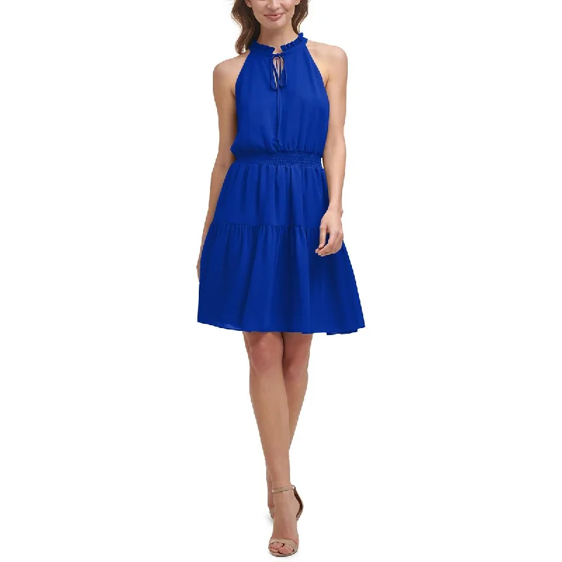 Vince Camuto Womens Scuba Mini Halter Dress