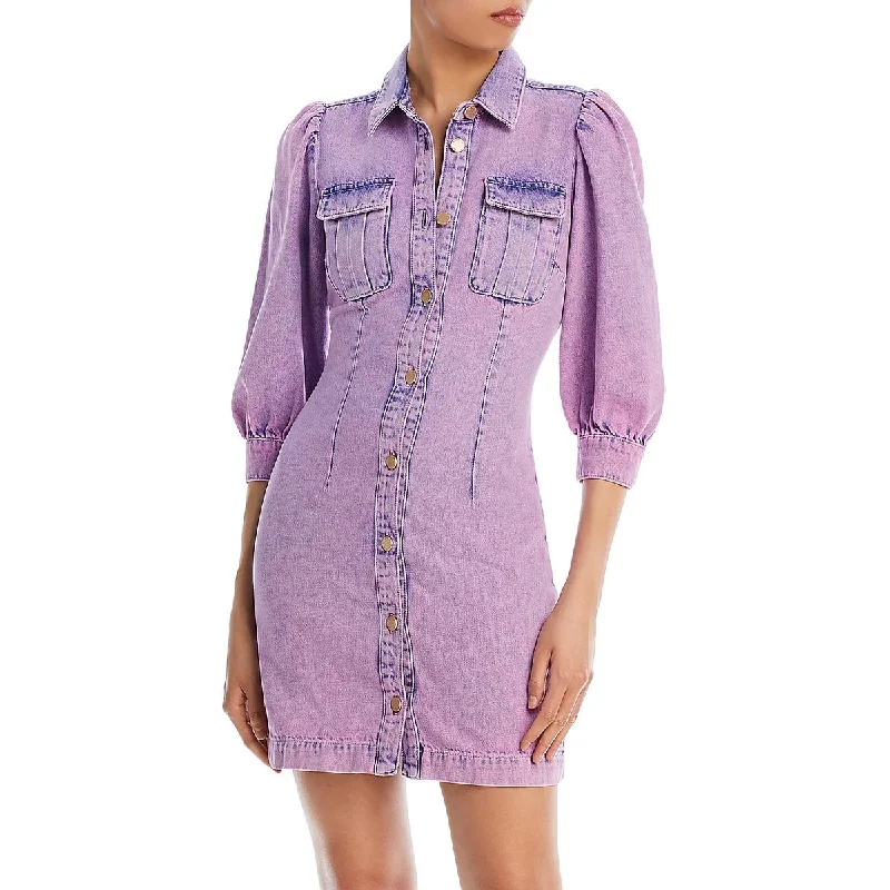 Essentiel Antwerp Womens Denim Short Mini Dress