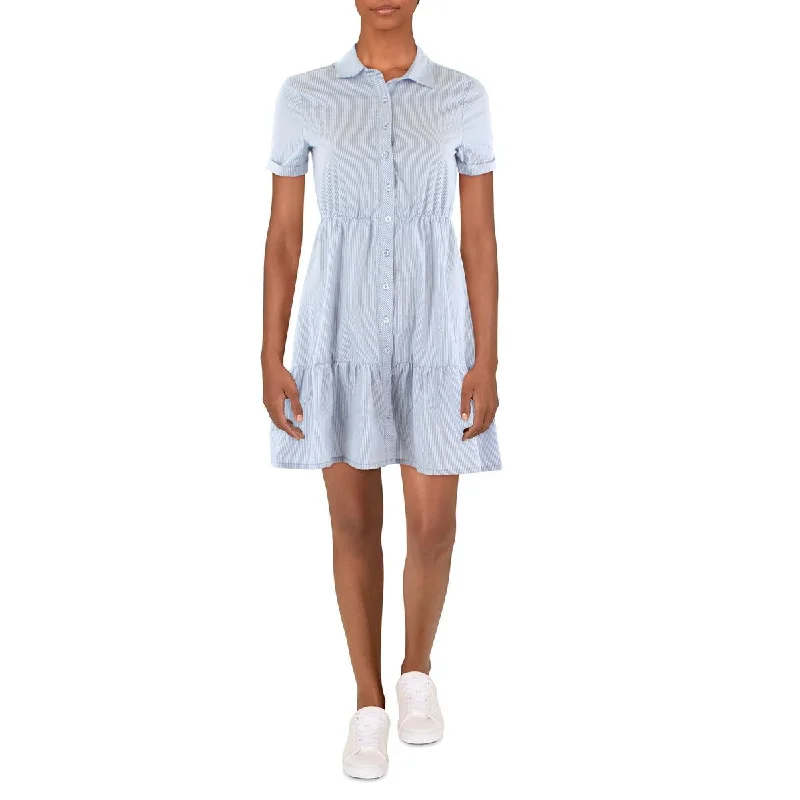 Ultra Flirt Womens Juniors Summer Mini Shirtdress