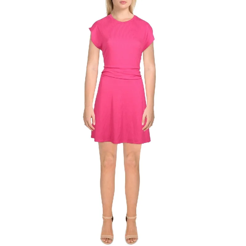 And Now This Womens Ribbed Sleeveless Mini Dress
