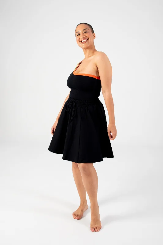 Circle Mini Skirt in Black