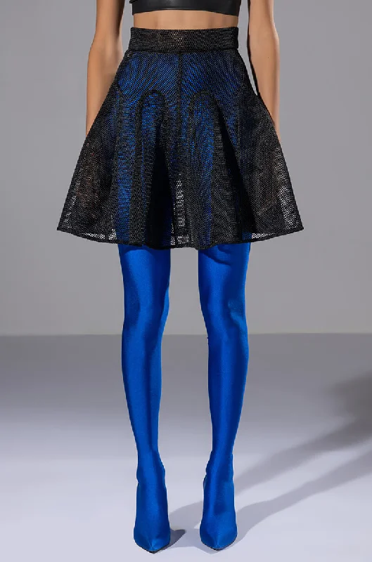 DON'T HATE THE PLAYER PLEATED MESH MINI SKIRT