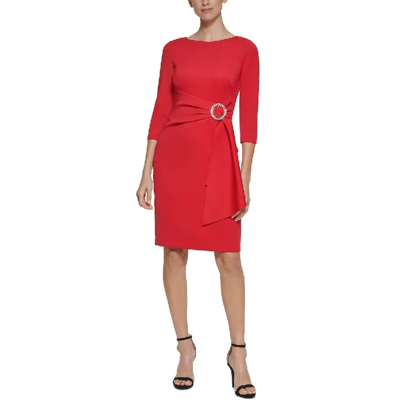 Eliza J Womens Embellished Knee Length Shift Dress