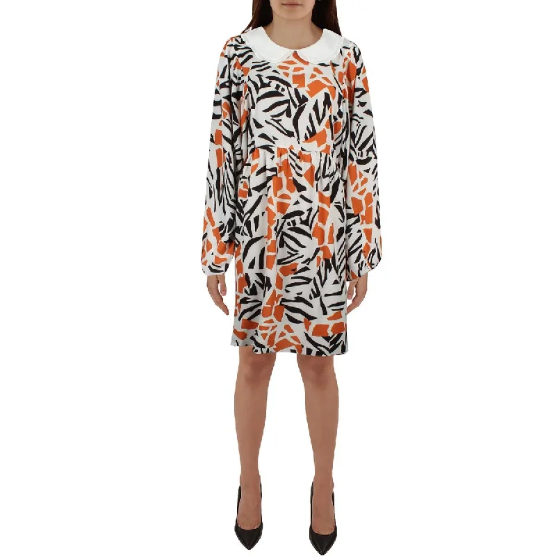French Connection Womens Printed Mini Shirtdress