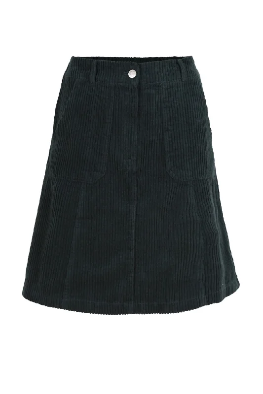 Jackson Cord Mini Skirt Bottle Green