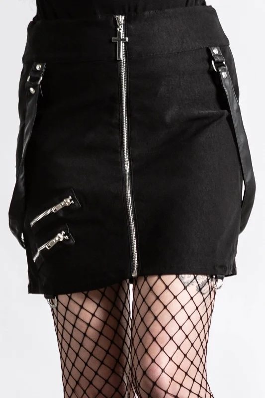 Katy Coffin Black Mini Skirt