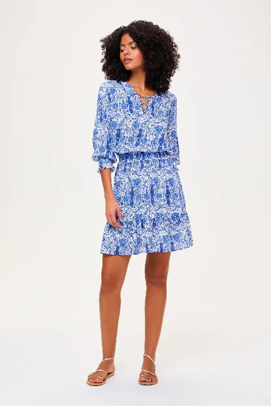 Lake Como Smocked Waist Mini Dress