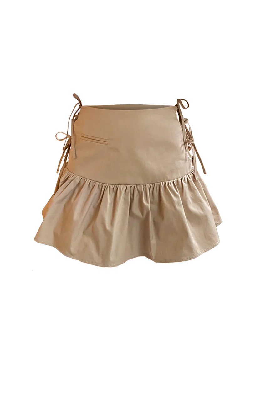 Milk Tea Mini Break Skirt