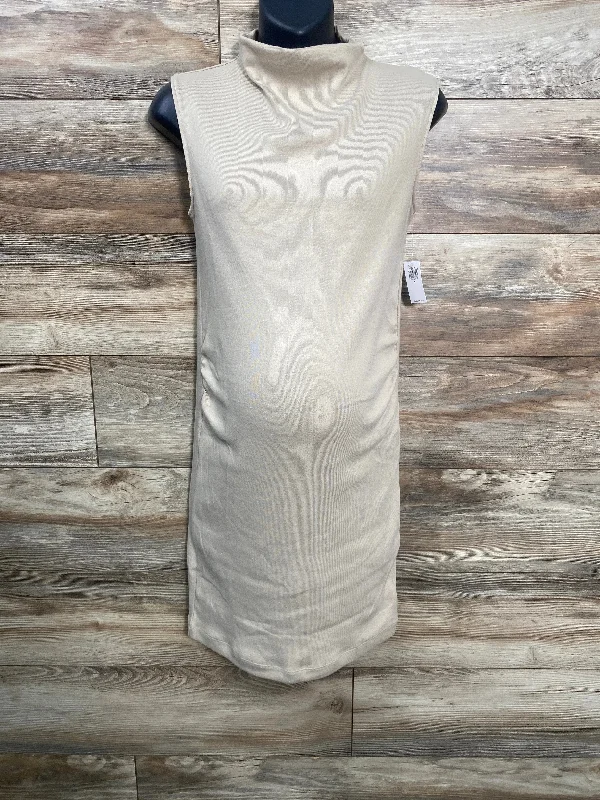 NEW Old Navy Maternity Mock Neck Mini Dress Beige sz Small