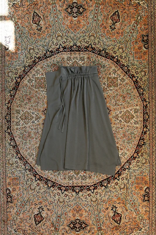 Gathered Wrap SKT (OLIVE GRAY)