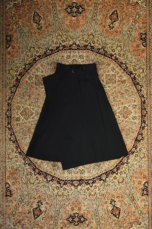 Pleats Wrap SKT (BLACK)