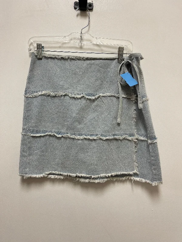 Skirt Mini & Short By Loveriche In Blue Denim, Size: M