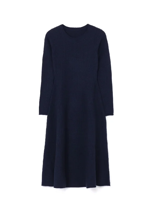 TUCK STITCH FLARE DRESS